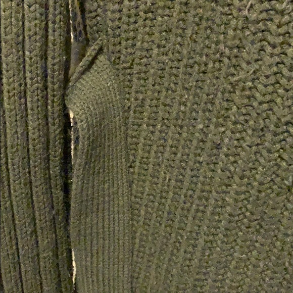 Green long belted wrap sweater by Dex, S - Picture 7 of 8